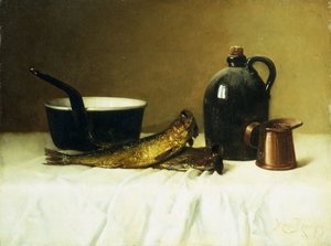 Stillleben mit Hering, Topf, Krug und Maß, 1908