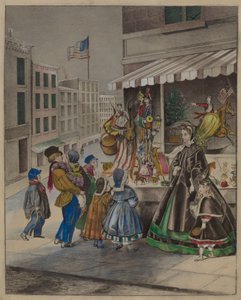 Farblithographie: Silvester, ca. 1936 von Mina Lowry
