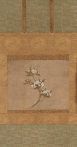 Ein Zweig von Birnenblüten
