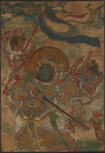 Himmlischer König Virudhaka von Ming Dynasty Chinese School