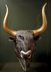 Minoische Kunst: Rhyton in Form eines Stierkopfes aus dem Kleinen Palast von Knossos
