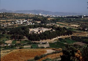 Minoische Kunst: Ansicht des gesamten Palastes von König Minos in Knossos von Minoan
