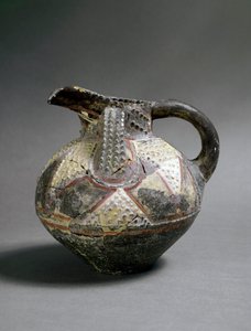 Minoische Kunst: Keramikvase im Barbotine-Stil von Minoan