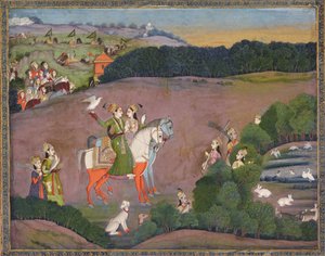Sultan Baz Bahadur und Roopmati, ca. 1735 von Mir Kalan Khan