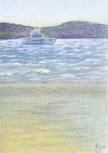 Friedliches Strandboot