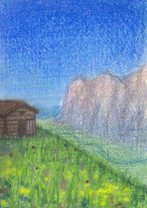 Friedliche Berghütte