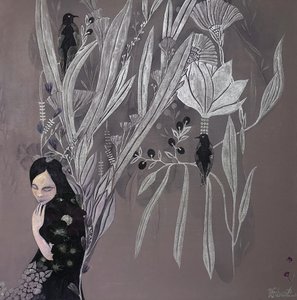 Gelassene botanische Frau