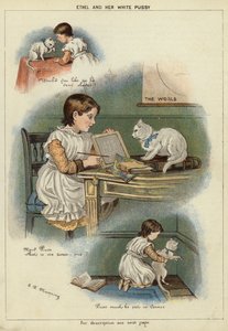 Ethel und ihre weiße Katze von Miss Eliza F. Manning