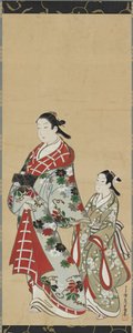 Yujo und ihre Schülerin Kamuro, Edo-Periode