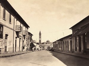 „Ein Imperium aufbauen“ im faschistischen Zeitalter: Straße in Asmara, 09/05/1936 von Modestino Baldinetti