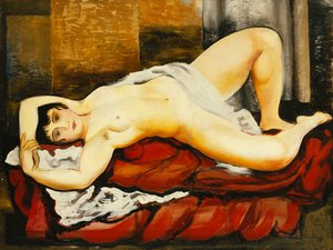 Akt im weißen Laken von Moise Kisling