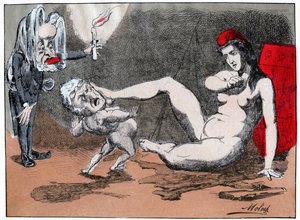 Adolphe Thiers vergewaltigt Marianne, ca. 1875