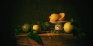 Stimmungsvolles Zitronen-Stillleben