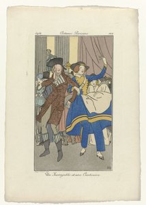 Journal des Dames et des Modes, Costumes Parisiens, 1914, No. 144: Ein Incroyable und eine Cantinière von Monogrammist BMB