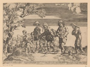 Gruppe Bettler in Landschaft von Monogrammist CLPAGI