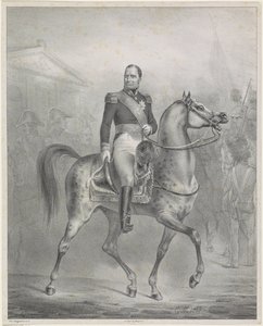 Reiterporträt von Wilhelm I. Friedrich, König der Niederlande von Monogrammist CM (Nederland)