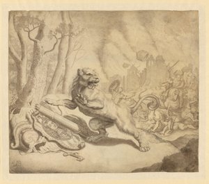 Der niederländische Löwe sucht Hilfe bei Wilhelm III., 1672
