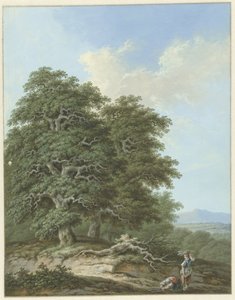 Landschaft mit zwei Frauen mit Reisigbündeln