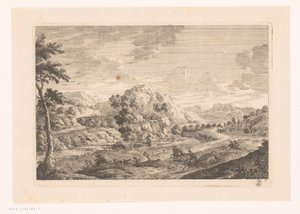 Landschaft mit Grab von Monogrammist MEG