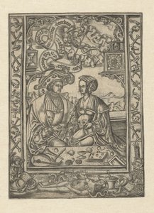 Vanitas Herr und Frau mit Totenkopf von Monogrammist XXX met L (attributed to)