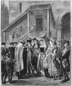 Jüdische Hochzeit in Deutschland im Jahr 1869 von Moritz Daniel Oppenheim