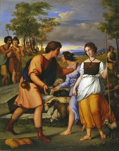 Rebecca und Eliezer am Brunnen