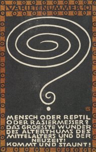 Varieté-Nummer 10: Mensch oder Reptil oder Rasiermesser, 1907 von Moritz Jung