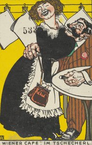 Wiener Café: Im kleinen Café, 1911 von Moritz Jung