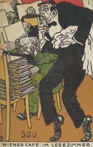 Wiener Café: Im Lesezimmer, 1911