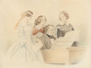 Die Probe mit Franz Lachner von Moritz Ludwig von Schwind