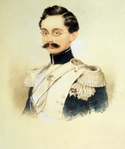 Porträt von Adolphe von Luxemburg (Adolphe von Nassau). Aquarell von Moritz Michael Daffinger (1790-1849) ca. 1840. Staatliches Russisches Museum, Sankt Petersburg