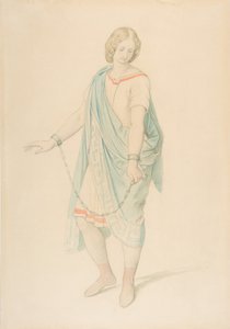 Die Sopranistin Karoline Hetzenecker in der Rolle des Sesto in La Clemenza di Tito, ca. 1848 von Moritz Ludwig von Schwind