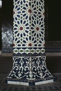 Kasbah von Thamiel Glaoui, Zellij-Fliesenarbeit, Detail (Keramik)