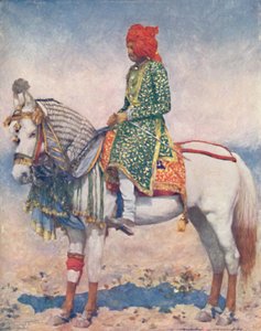 Ein vorführendes Pferd aus dem Staat Alwar von Mortimer L Menpes