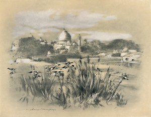 Der Taj in Agra, 1903 von Mortimer L Menpes