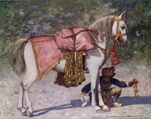 Ein berühmtes geführtes Pferd im Gefolge des Rao von Cutch von Mortimer Ludington Menpes
