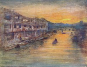 Am Großen Kanal, Osaka, ca. 1887, 1901 von Mortimer Ludington Menpes