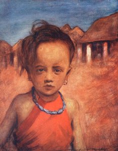 Kinder der Welt: Singhalesisch, seine besten blauen Perlen