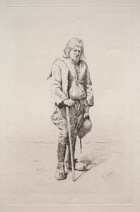 Mann mit Spazierstock