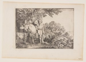 Argus hütet seine Herde, Platte 2 aus Die Geschichte von Merkur und Argus von Moses van Uyttenbroeck
