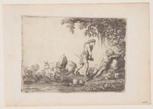 Merkur tötet Argus, aus Die Geschichte von Merkur und Argus von Moses van Uyttenbroeck