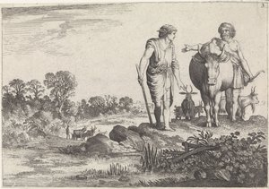 Argus bittet Merkur, bei ihm zu bleiben von Moyses van Wtenbrouck