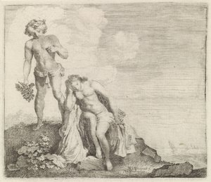 Bacchus findet Ariadne auf Naxos von Moyses van Wtenbrouck
