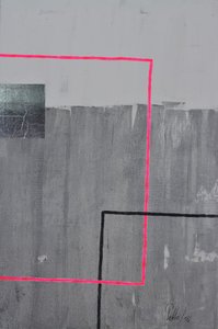Fette geometrische Grau-Rosa