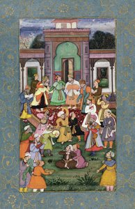 Gruppe von wirbelnden Derwischen, aus dem Großen Clive-Album, ca. 1595 von Mughal School