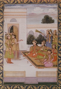 Joseph wird den Frauen von Mizr von Zuleika, Potiphars Frau, vorgestellt, Episode aus dem populären persischen Gedicht Yusuf und Zulaikha von Jami (1414-92) ca.1780