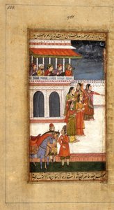 Hochzeit von Aurangzeb: Brautgesellschaft mit Tänzern und Trommlern, ca. 1800 von Mughal School