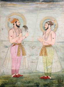 Porträts von Prinz Dara Shikoh und Prinz Sulaiman Shikoh Nimbate, ca. 1665