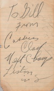 Autogramm von Cassius Clay, 1963 von Muhammad Ali