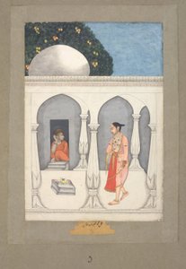 Muhammad Faqirullah Khan Eine Dame besucht ein Saivite-Heiligtum, ca. 1750 von Muhammad Faqirullah Khan